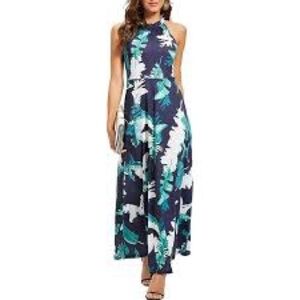 Hawaiian Style Maxi Long Dress